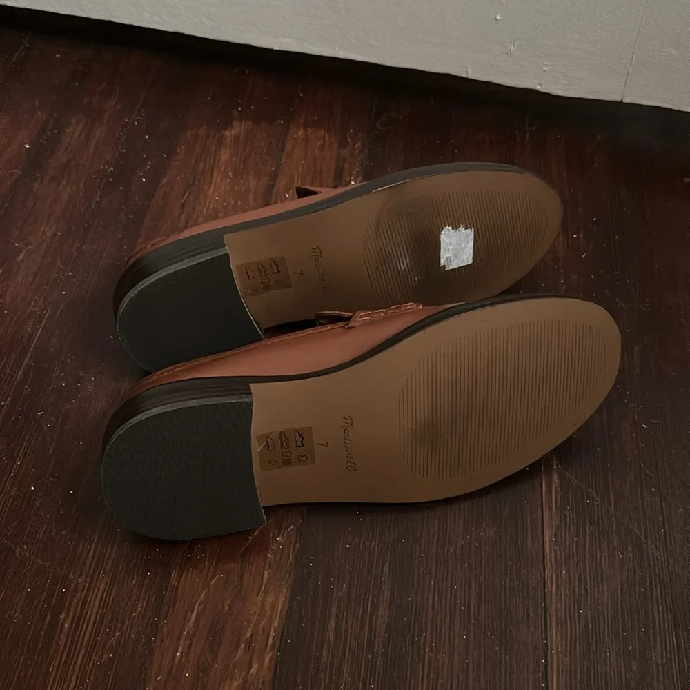 LIKE NEW Madewell The Vernon Dried Maple Brown Loafer Shoes - Picture 8 of 8